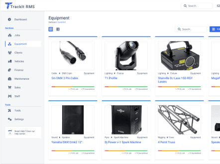 Equipment Dashboard